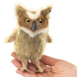 Plush Brown Owl Hand Puppet Toy - Kids Learning Toy